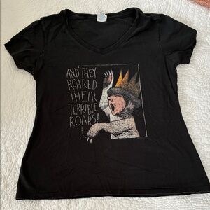 Black Graphic T-Shirt where the wild things are